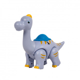 Интерактивен магнитен динозавър с звук и светлина в сиво  28 х 19 см