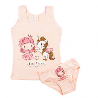 Комплект бельо за момичета "Princess" в розово (1 - 11 год.)