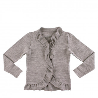 Фина плетена жилетка в сив меланж (2 - 12 год.)