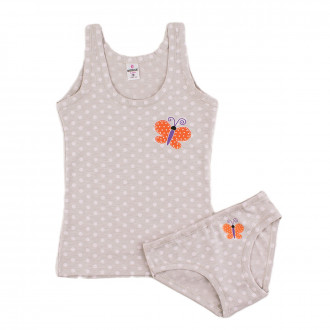 Комплект бельо в светлосив меланж (0 - 10 год.)