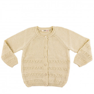Плетена жилетка в цвят екрю (6 мес. - 3 год.)