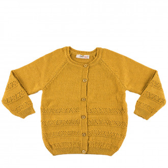 Плетена жилетка в цвят горчица (6 мес. - 3 год.)