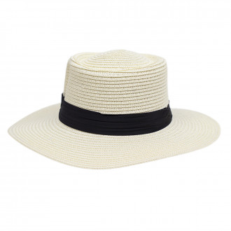 Детска лятна капела за момичета в цвят крем