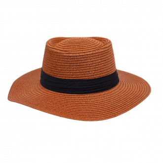 Детска лятна капела за момичета в цвят какао