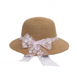 Детска лятна кафява капела за момичета