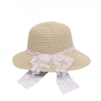 Детска лятна бежова капела за момичета