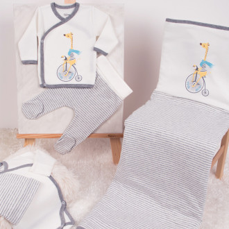 Комплект за изписване "Приключение" в бяло и сиво