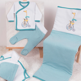 Комплект за изписване "Приключение" в бяло и тюркоаз