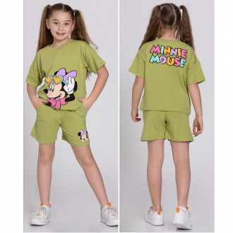 Летен комплект за момичета в  зелено