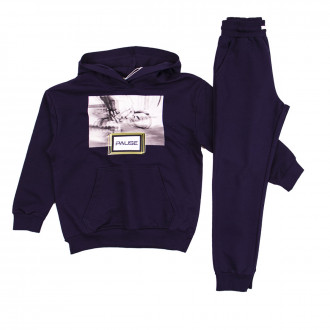 Плътен комплект за момчета "Pause" в тъмносиньо