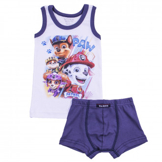 Комплект бельо с анимационен герой в бяло и синьо