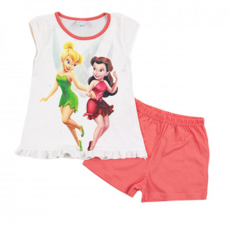 Лятна пижама с анимационен герой в бежово и оранжево