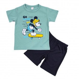 Лятна пижама "Go-go" в зелено и тъмносиньо