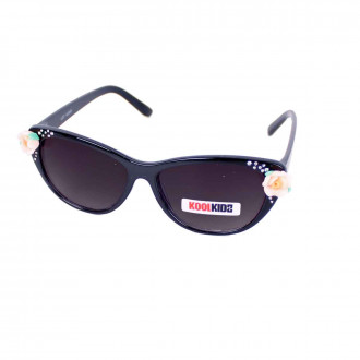 Слънчеви очила с черна рамка с цветенца UV 400