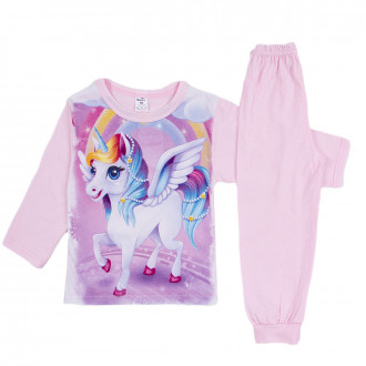 Детска пижама с анимационен герой в цвят пудра