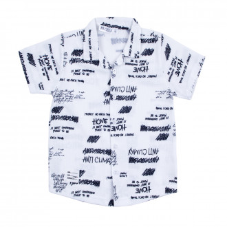 Памучна риза с къс ръкав "Home"