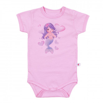 Памучно боди "Русалка" в наситено розово