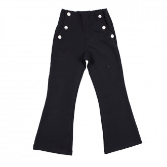 Официален панталон тип чарлстон в черно