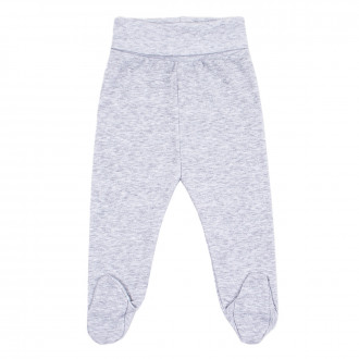 Ританки от памучен рипс в сив меланж