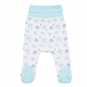 Ританки от памучен рипс "Hello" в синьо и бяло