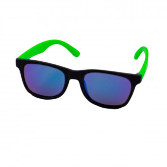 Слънчеви очила с черна рамка и злелени дръжки UV 400