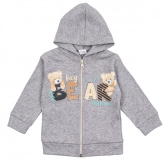 Детски суичер в сиво "Bear"