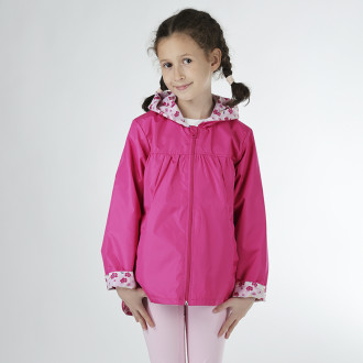 Тънко шушляково яке в цвят циклама