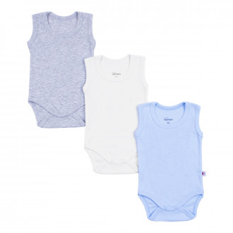 Три боди-потника от памучен рипс