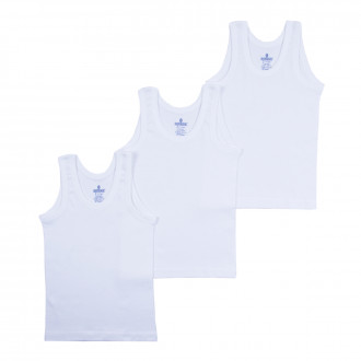 Тройка памучни потници в бяло