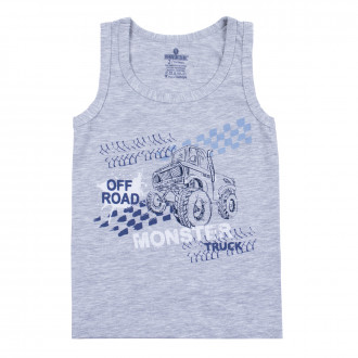 Детски потник "Off road" в сив меланж