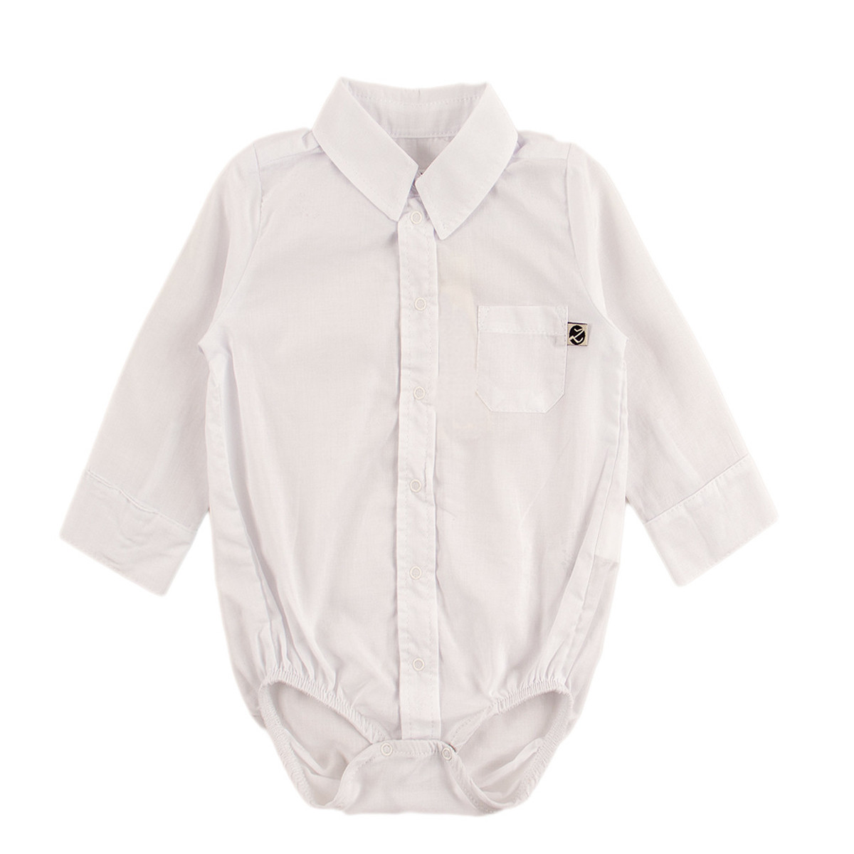 Боди-риза в бяло за момчета