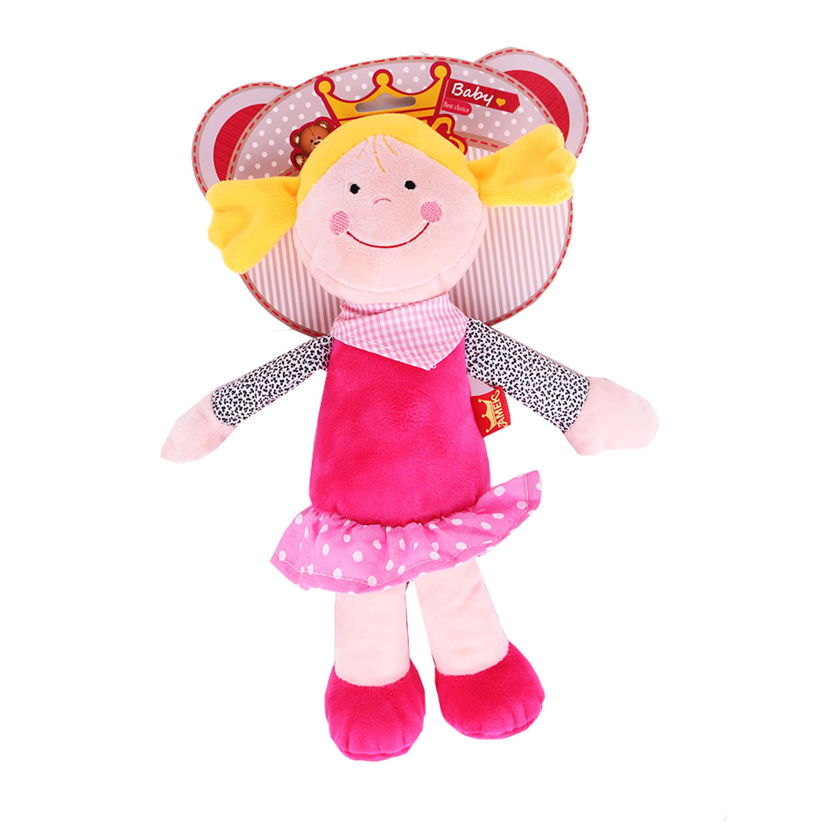 Бебешка мека кукла 30 см.