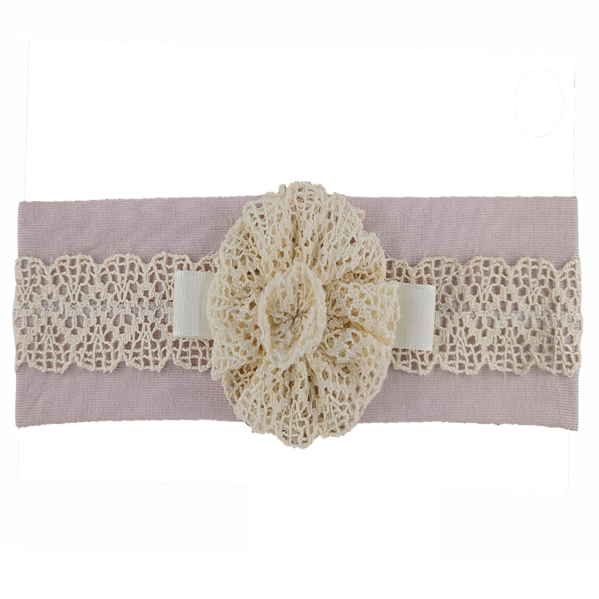 Лента за глава в цвят екрю