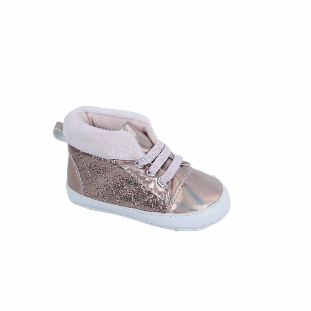 Меки бебешки пантофки с лъскав ефект