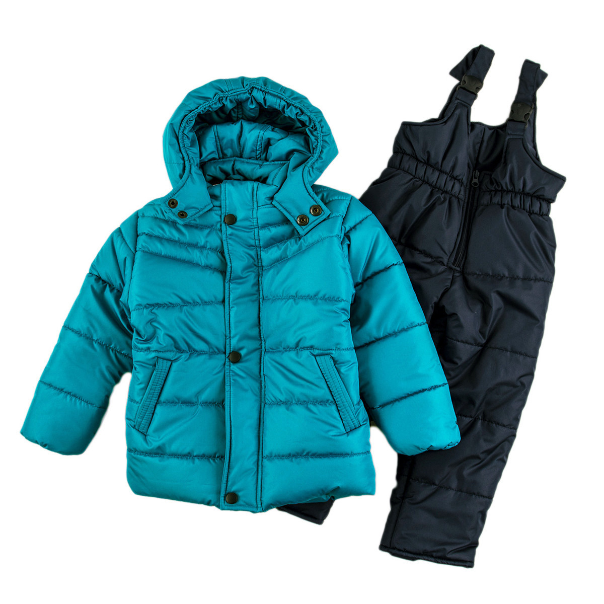 Детско зимно яке и гащеризон в синьо