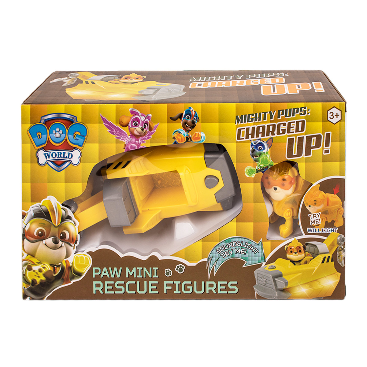 Куче с кола в жълто 31 х 18 см.