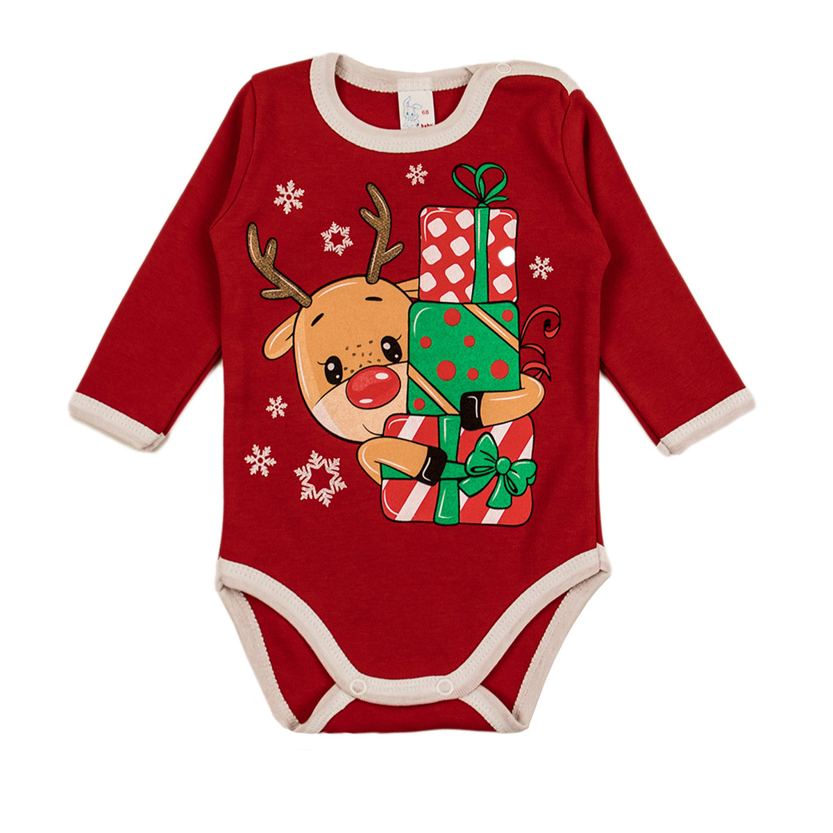 Коледно памучно боди "Gifts"