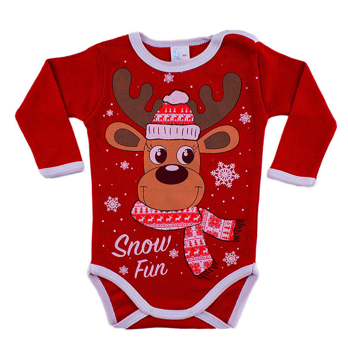 Детско коледно боди "Snow Fun"