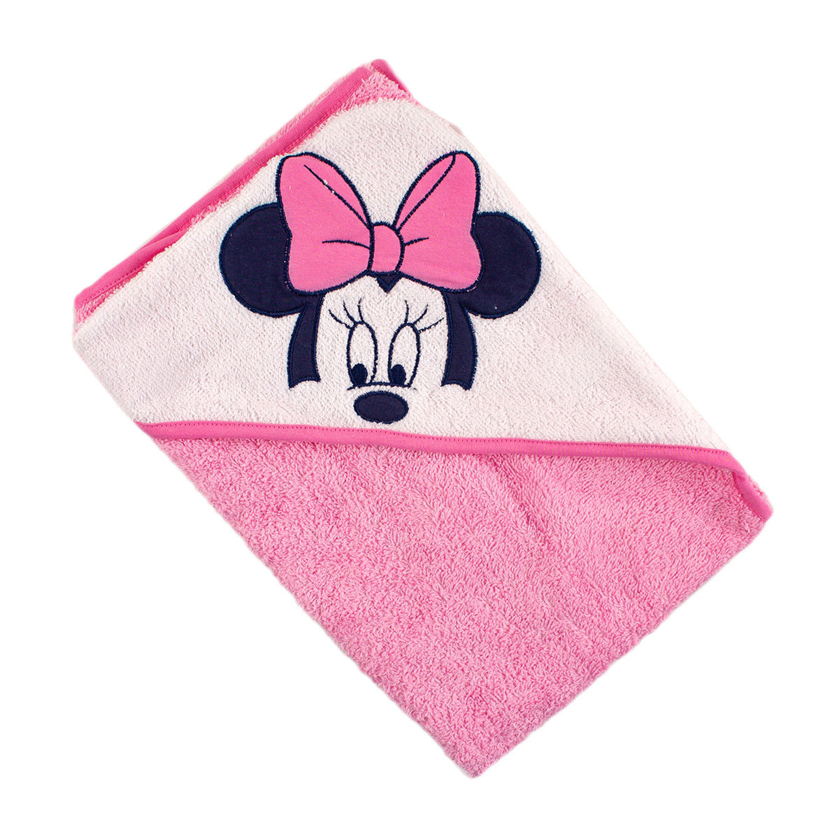 Бебешка хавлийка с качулка в розово 90/90