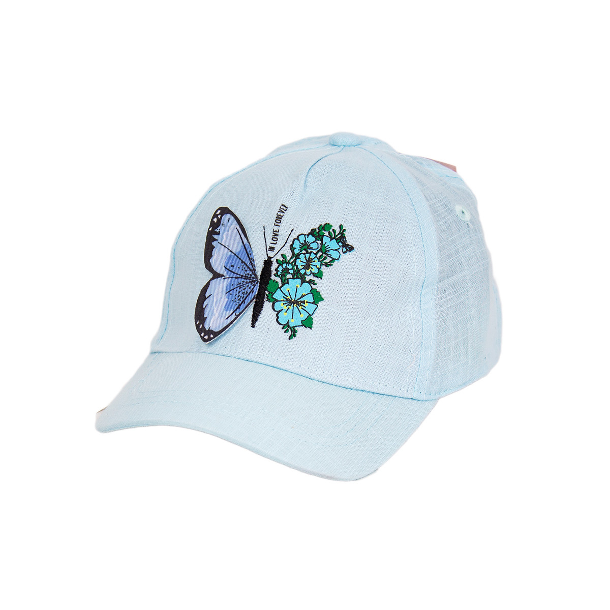 Лятна шапка за момичета с 3D ефект в светлосиньо