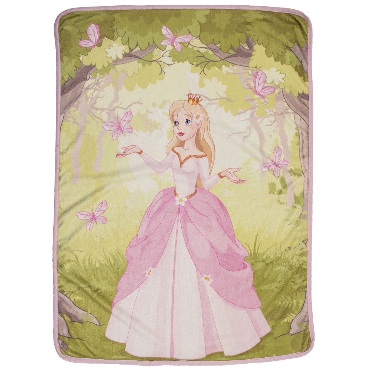 Бебешко одеяло от ко-полар с принцеса 100/72 см