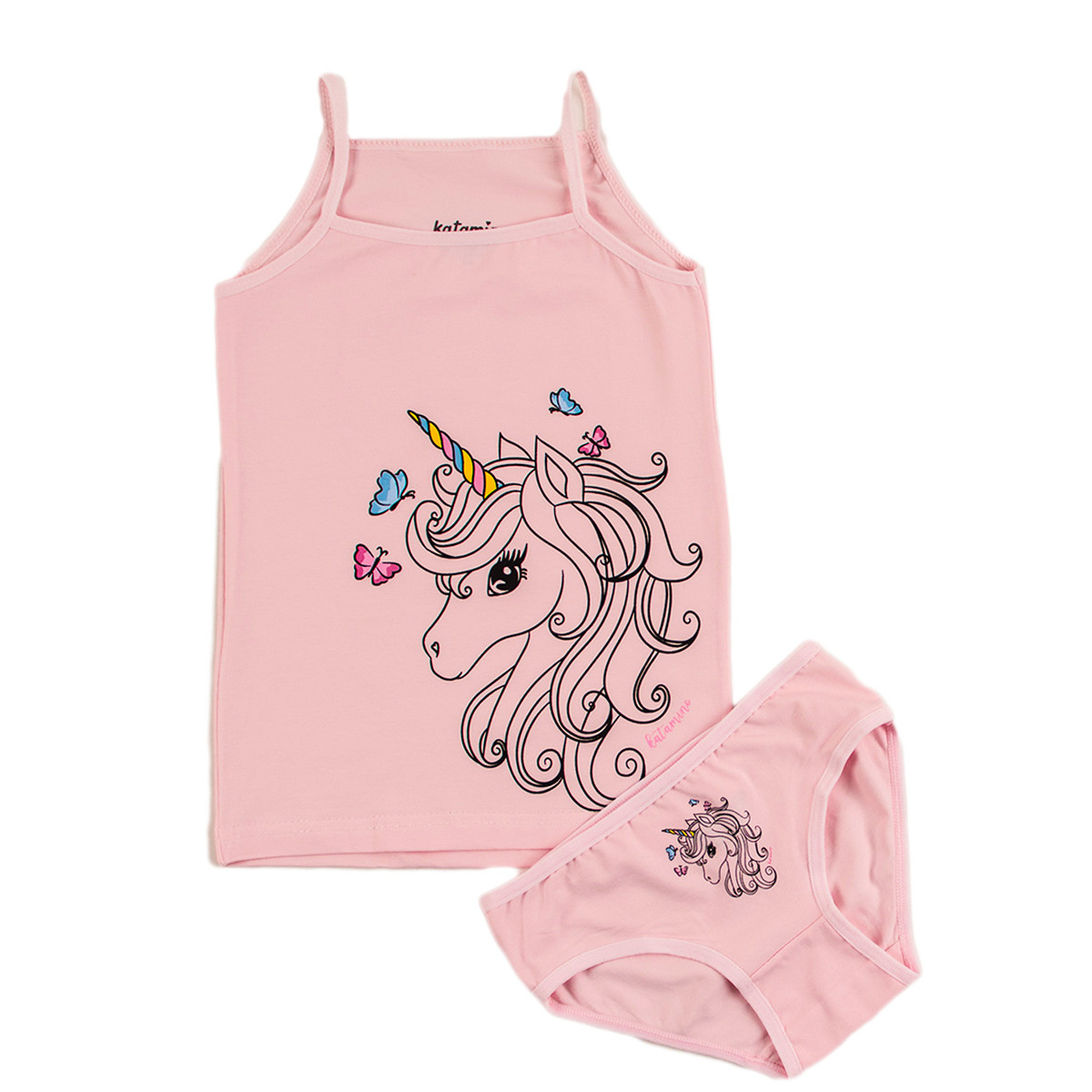 Комплект розово бельо за момичета