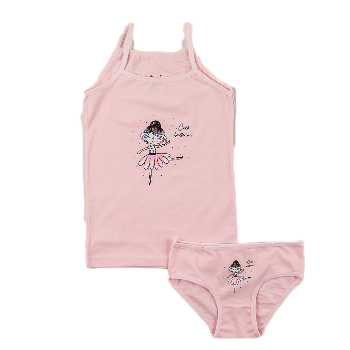 Комплект бельо за момичета "Балерина" в розово