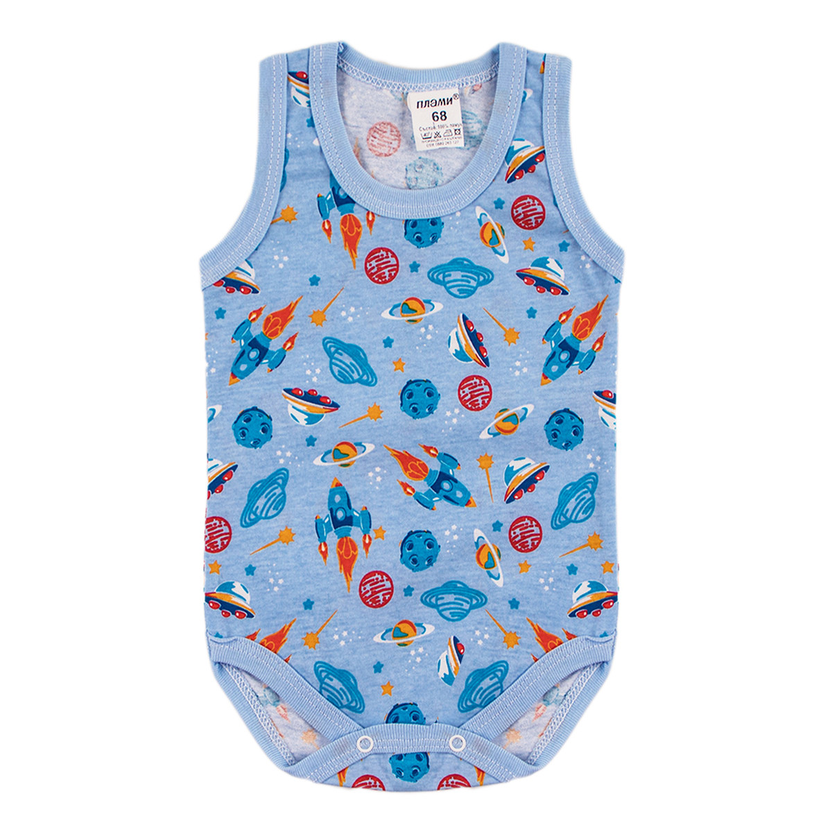 Боди-потник в щампиран десен