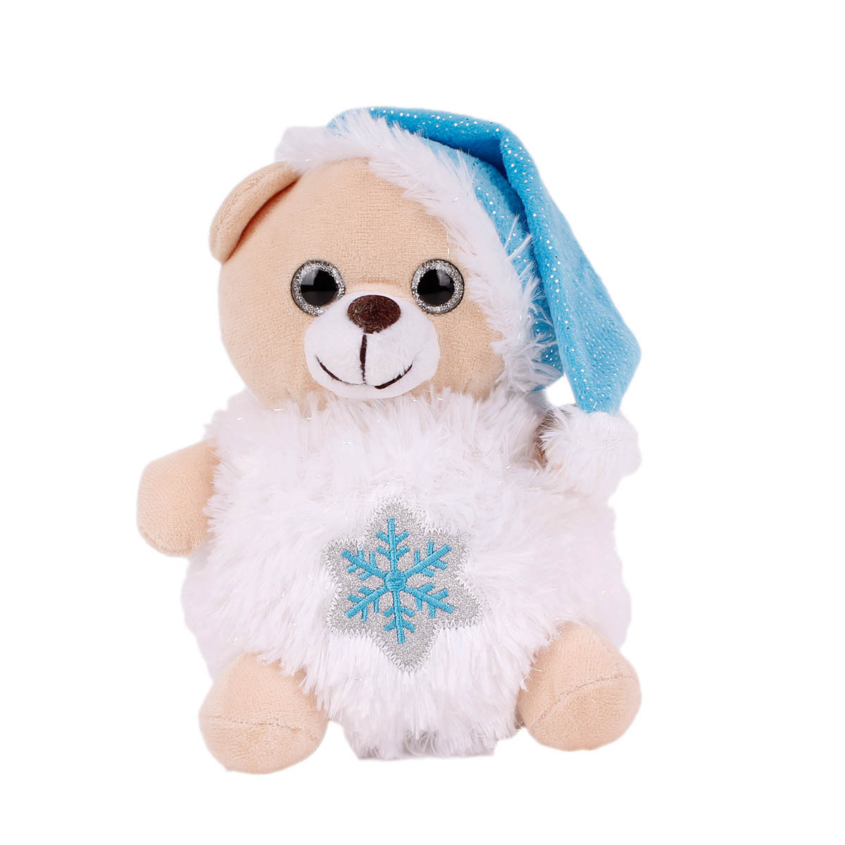 Коледно мече с шапка 19 см.
