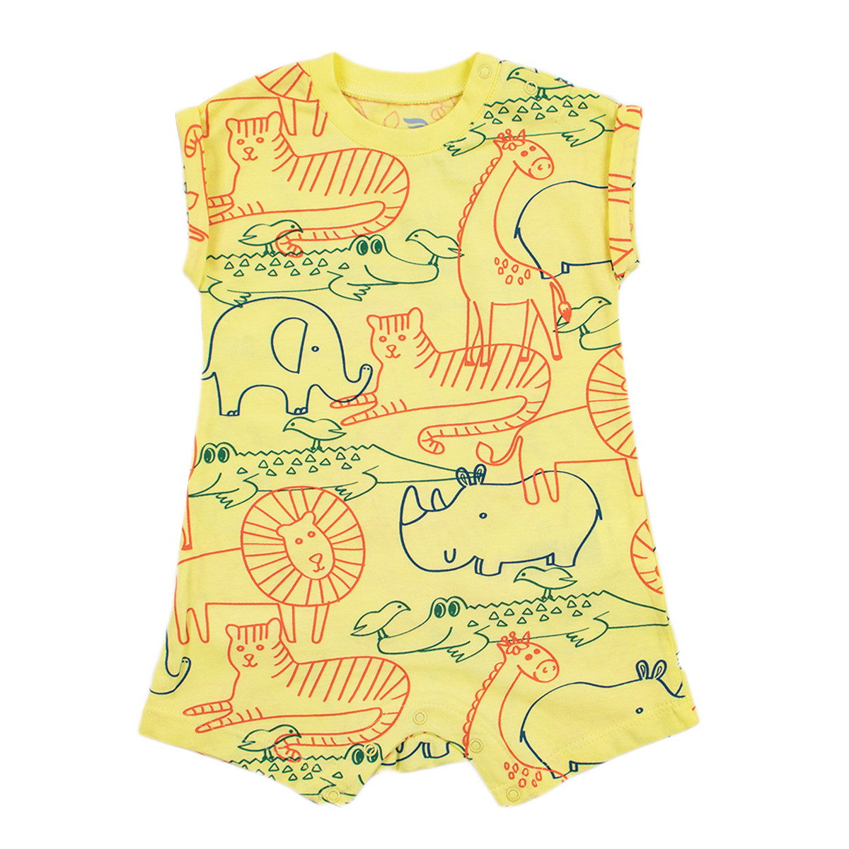 Бебешки летен гащеризон в жълто