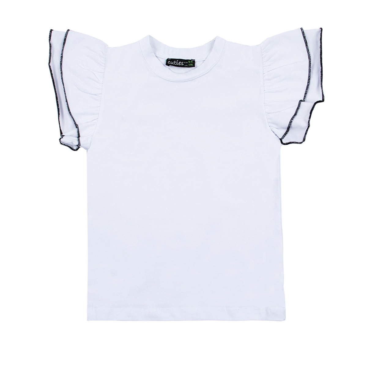 Трикотажна блузка с къдрички