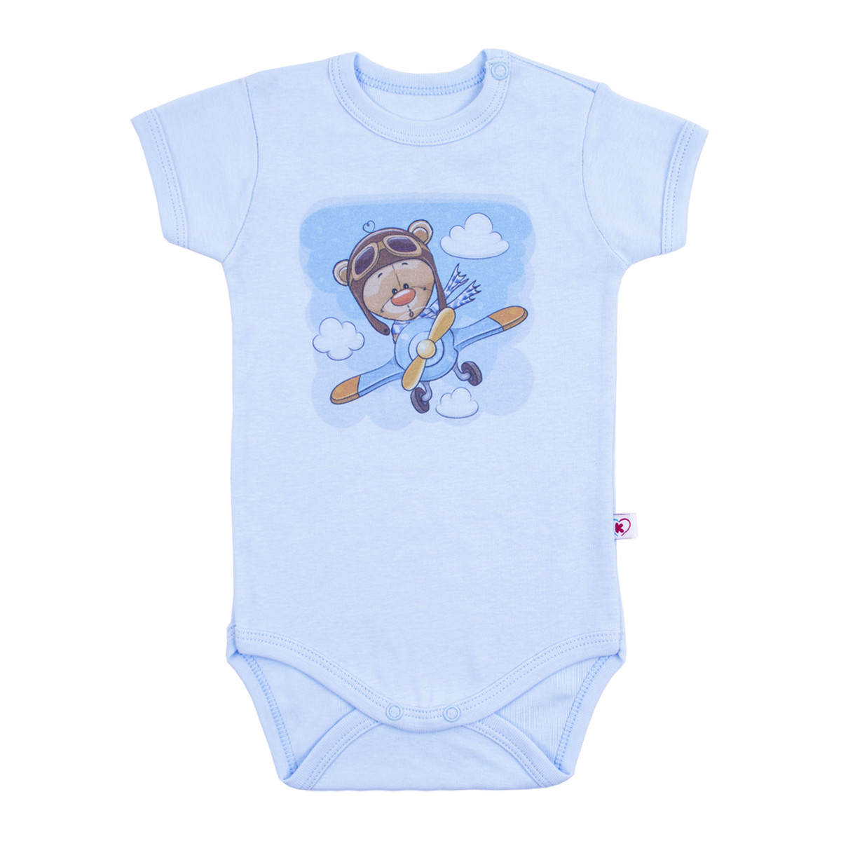 Боди от памучен рипс с мече