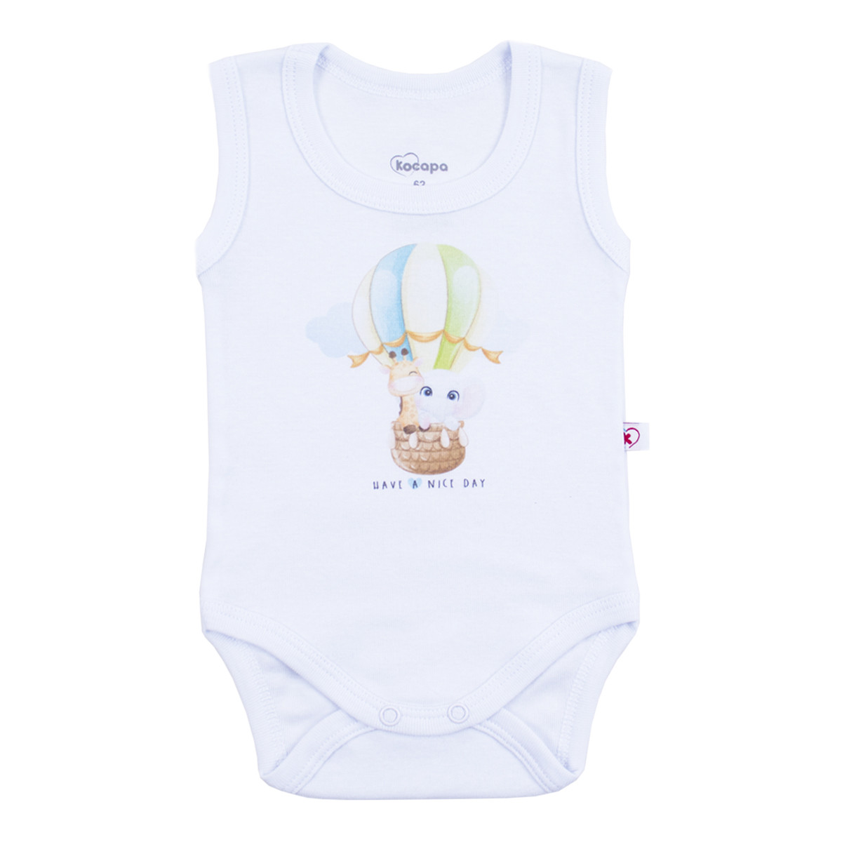 Боди-потник от памучен рипс "Nice day"