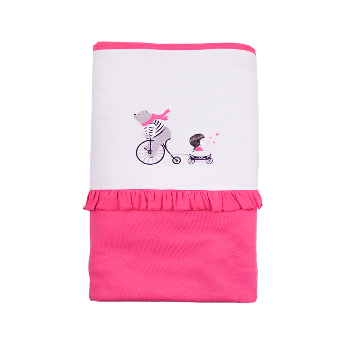 Зимна пелена пелена с вата в розово 85 х 75